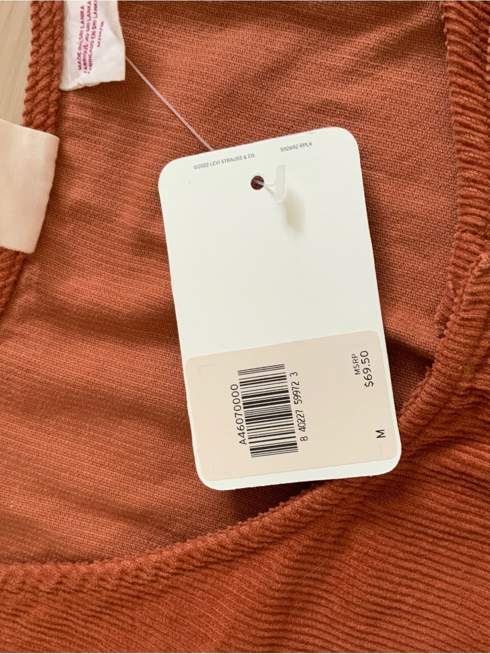 Levi's Tuli Corduroy Short Sleeve Mini Dress - Picture 7 of 10